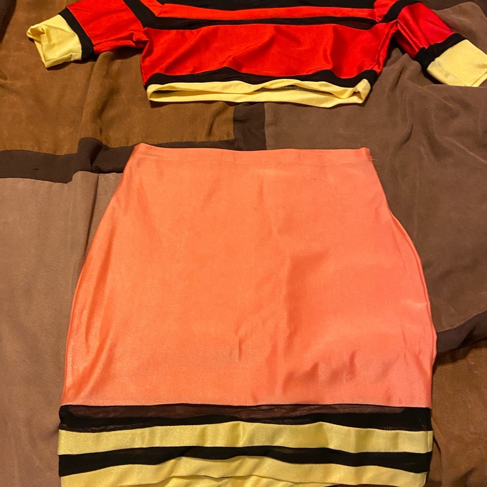 2 piece skirt and halter top